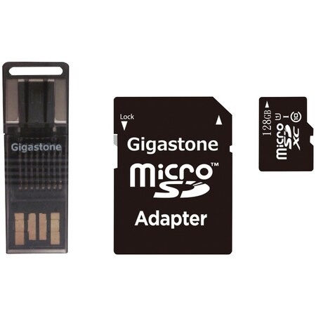Gigastone Prime Series 128GB microSD Card 4-in-1 Kit GS-4IN1600X128GB-R
